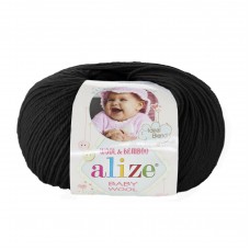 ALIZE BABY WOOL 60 черный